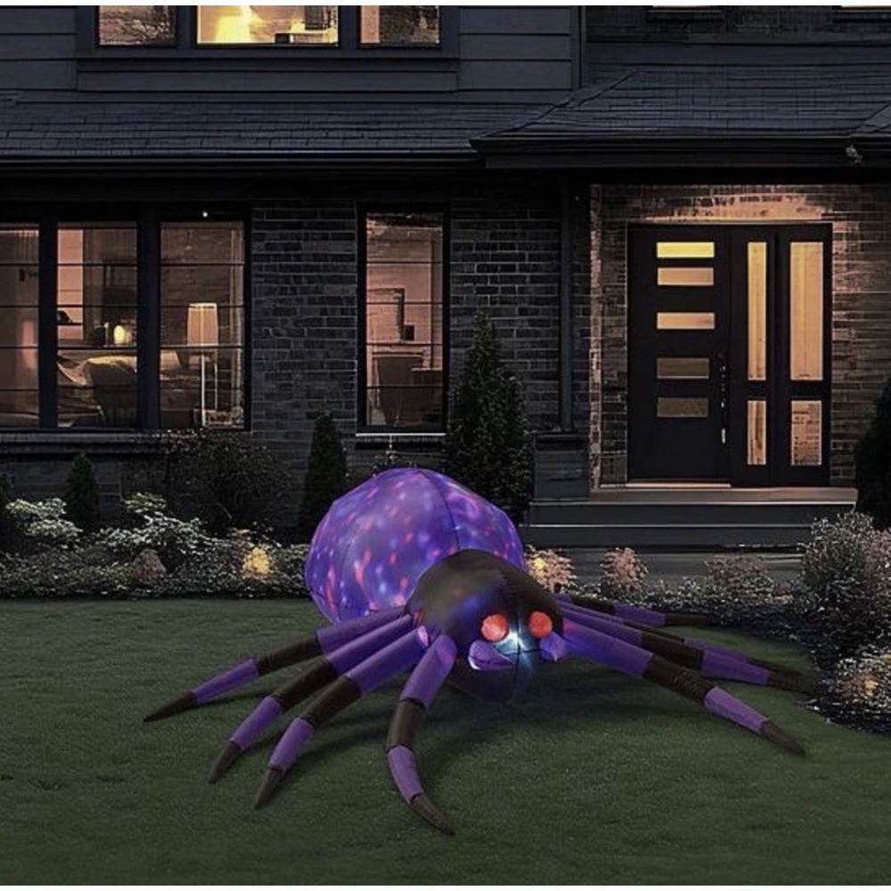 8 FT Halloween Inflatable Giant Spider Outdoor Decoration Blow Up LED lights NEW - Picture 3 of 8